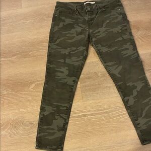 Levi's Women's 711 Skinny Jeans - Camouflage Green Streetwear Excellent Conditio